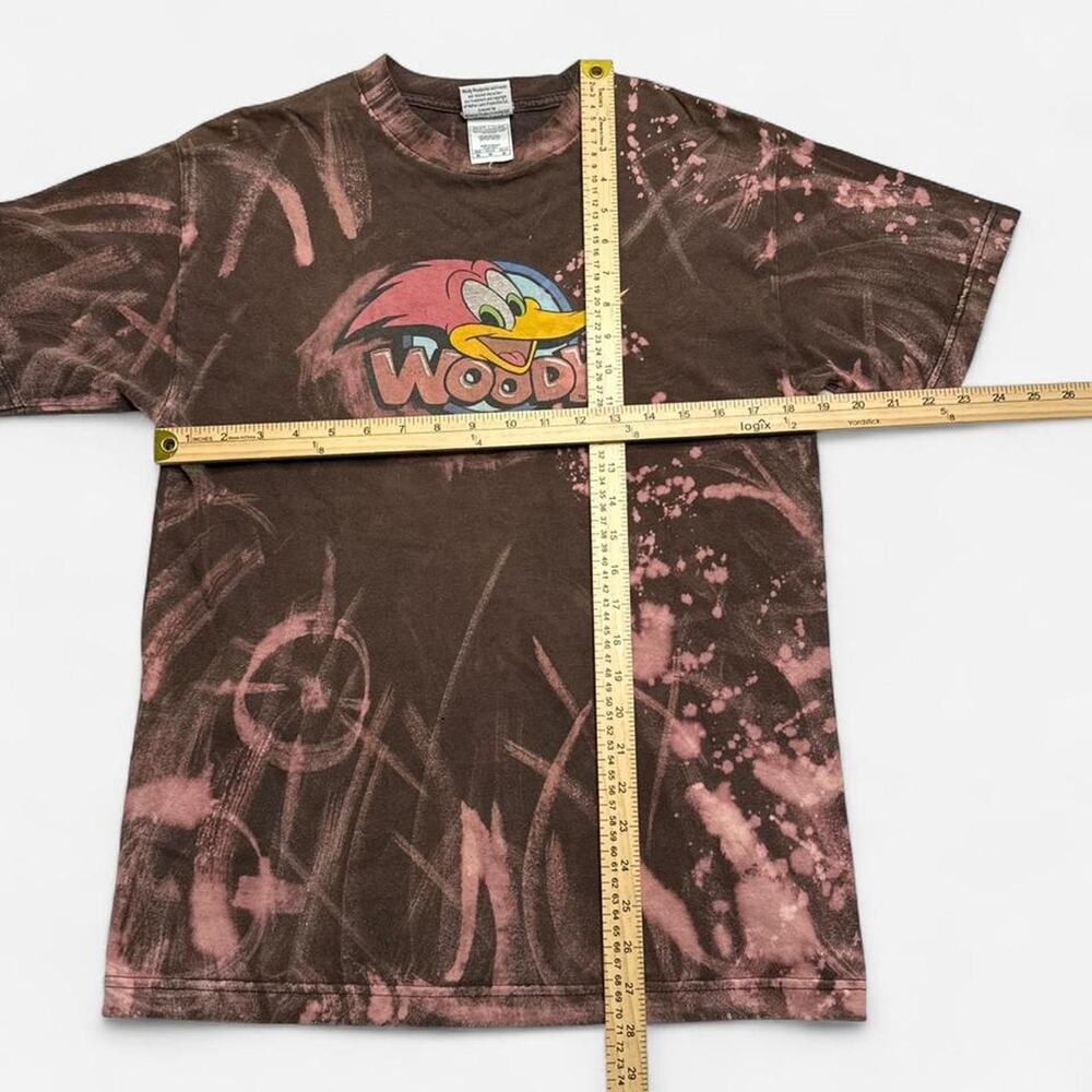 Y2K Woody Woodpecker Freeze AOP Graphic T-Shirt Brown Medium - Picture 6 of 6